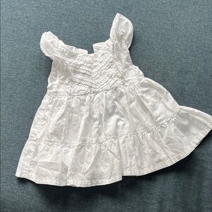 Baby B’Gosh White Ruffled Sleeveless Dress
